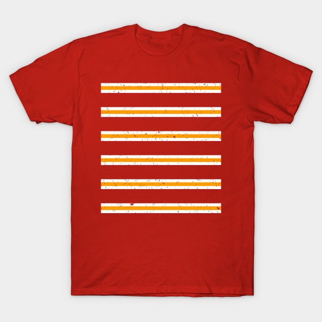 Liverpool Red White Yellow Bar Scarf Design T-Shirt by Culture-Factory